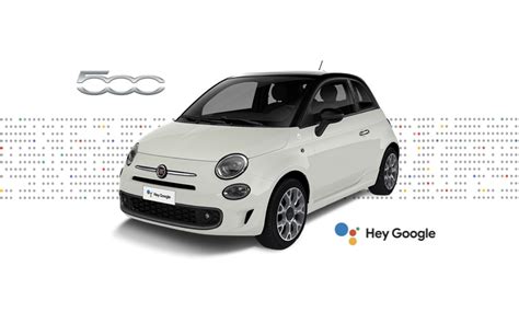 Fiat 500 Hey Google esterno con badge