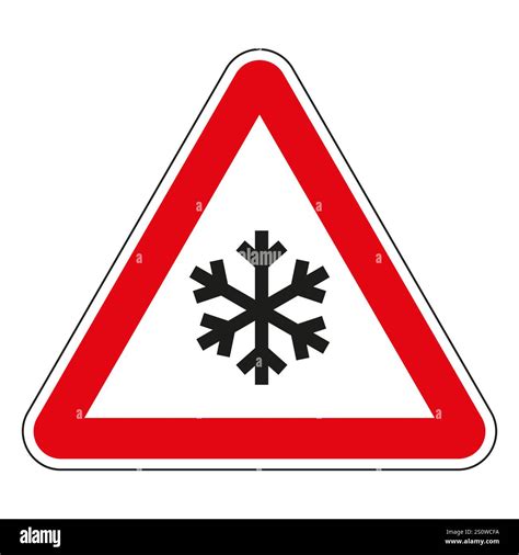 Road sign indicating winter driving conditions