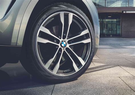 Custom alloy wheels on a BMW car