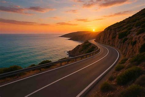 Mercedes Classe E che percorre una strada panoramica in Sardegna