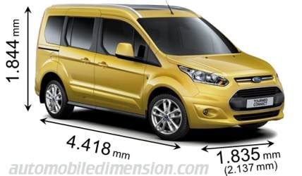 Dimensioni e configurazioni Ford Tourneo Connect