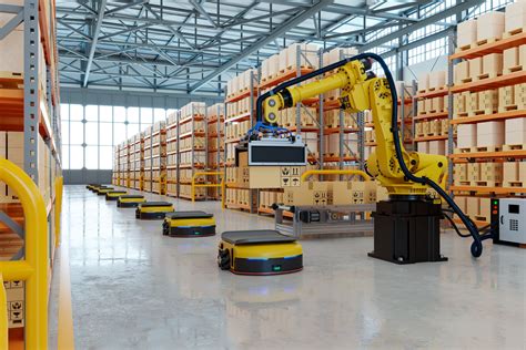Robot in un contesto lavorativo automatizzato