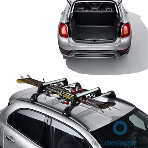 Barre trasversali con portasci montate su Fiat Tipo Sport