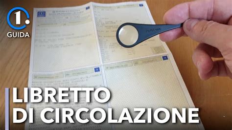 Libretto di circolazione con dettagli pneumatici