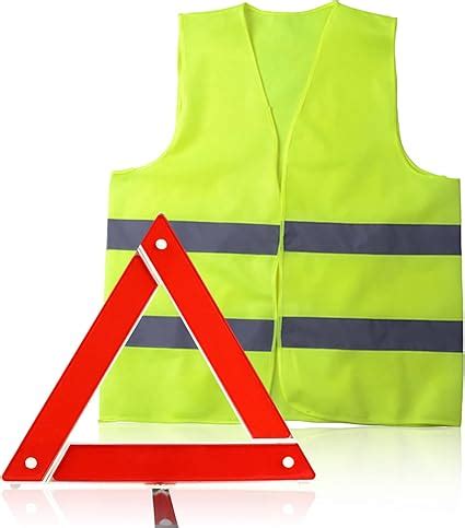 Triangolo di sicurezza e giubbotto catarifrangente