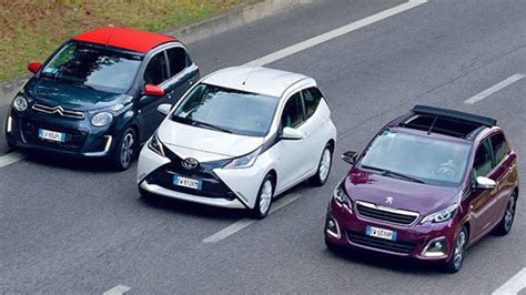 Differenze estetiche tra Toyota Aygo, Citroen C1 e Peugeot 108