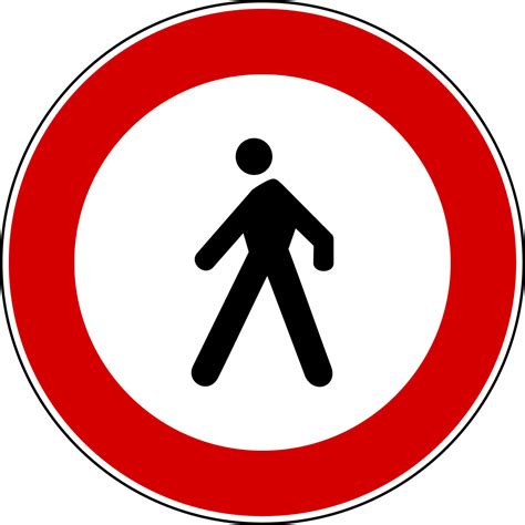 Segnale di divieto di transito ai pedoni
