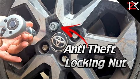 Diagram of an anti-theft bolt and key