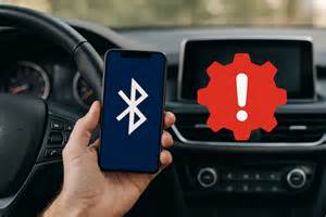 Schema di connessione Bluetooth in un'auto