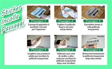 Istruzioni passo-passo per l'applicazione degli adesivi