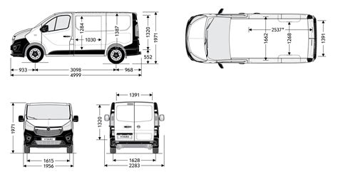 Schema delle dimensioni Opel Vivaro B