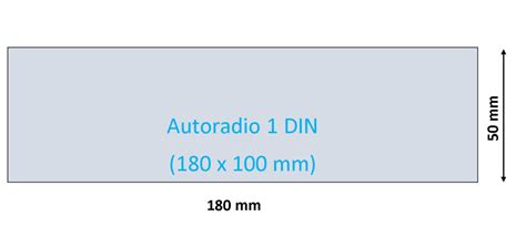 Schema comparativo dimensioni autoradio 1 DIN e 2 DIN