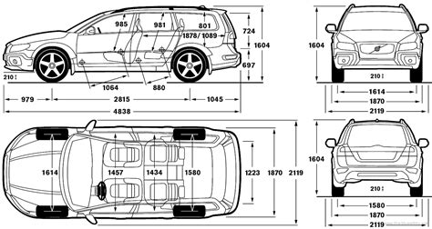 Diagramma dimensioni Volvo XC70