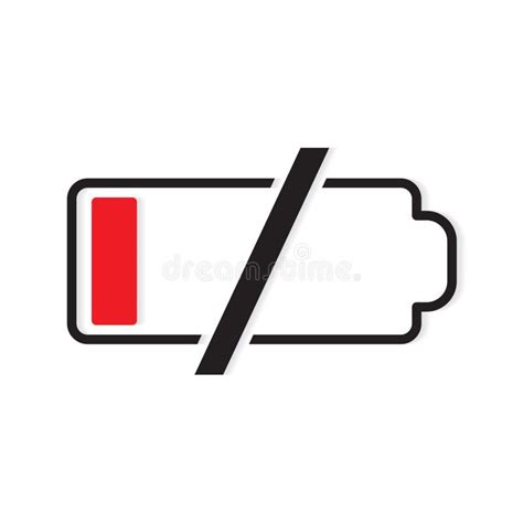 Icona di una batteria scarica