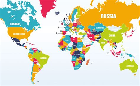 Mappa del mondo con mercati chiave di Mercedes-Benz