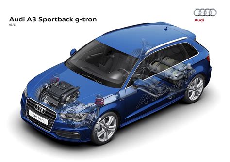 Audi A3 g-tron in primo piano