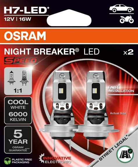 Confezione kit lampade LED H7 NIGHT BREAKER LED SPEED