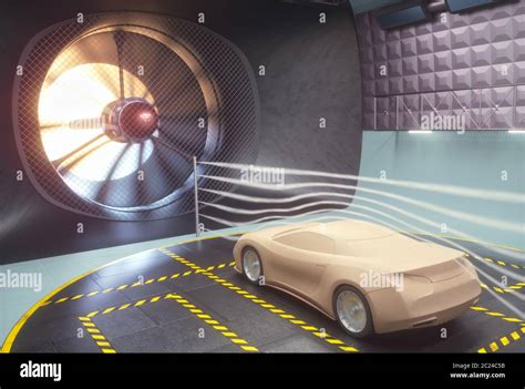 Illustrazione della Chrysler Airflow in galleria del vento