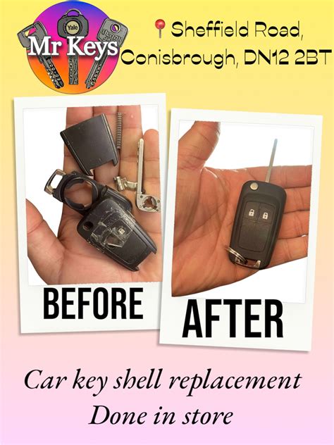 Damaged car key shell vs new replacement