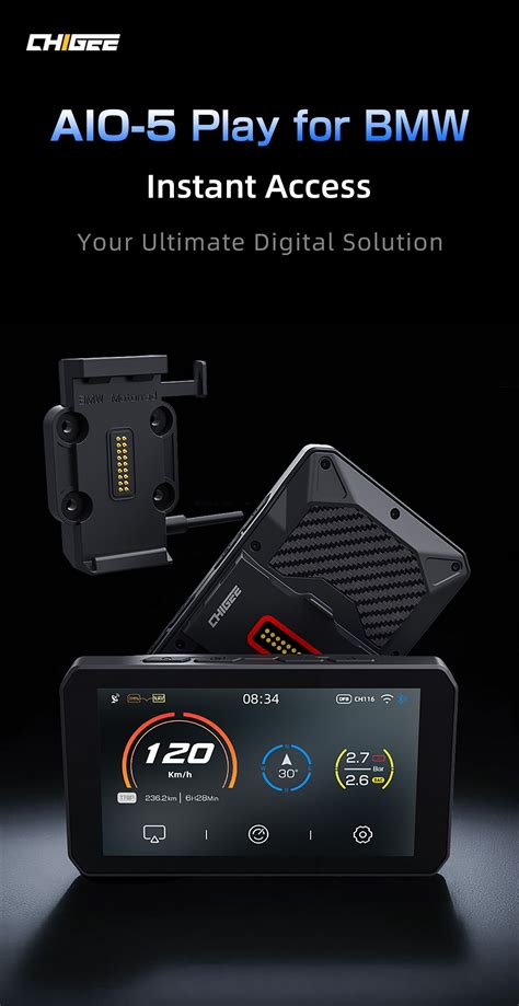 Chigee AIO-5 Play BMW montato su moto