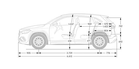 Dimensioni della Mercedes-Benz GLA