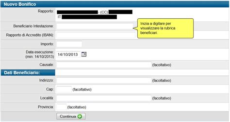 operazione di pagamento elettronico bonifico bancario