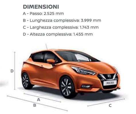 Schema delle dimensioni esterne della Nissan Qashqai+2