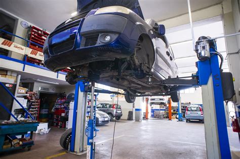 Rappresentazione schematica dei servizi offerti da un'officina meccanica e gommista