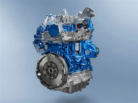 Dettaglio del motore biturbo Ford EcoBlue