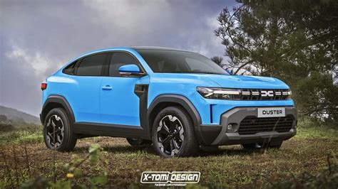 Dacia Duster in primo piano con silhouette di una SUV Coupé sullo sfondo