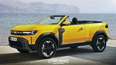 Rendering di una Dacia Duster Cabrio con tetto in tela