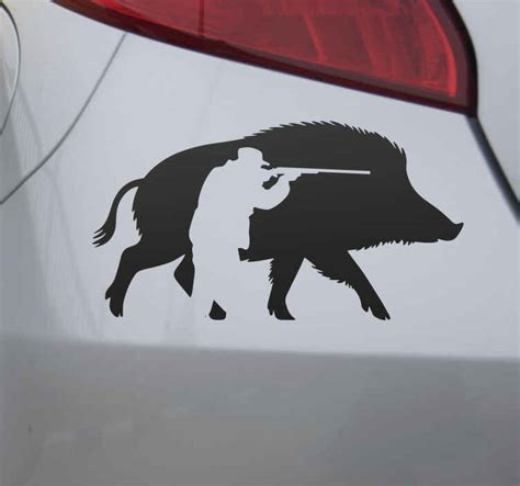 Adesivo tematico cinghiale su fiancata
