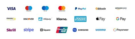Loghi dei sistemi di pagamento online (PayPal, Skrill, Visa, Mastercard)