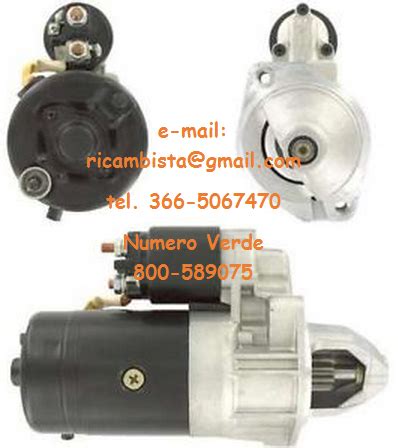 Etichetta con codice ricambio su un motorino di avviamento