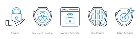 Icone di sicurezza e privacy