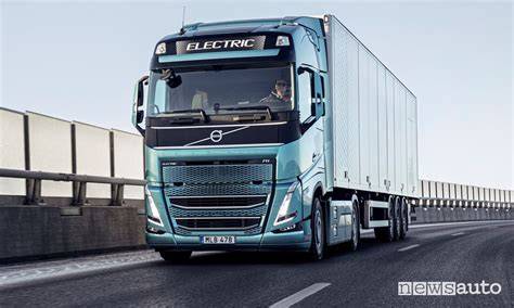 Camion elettrico Volvo in ricarica