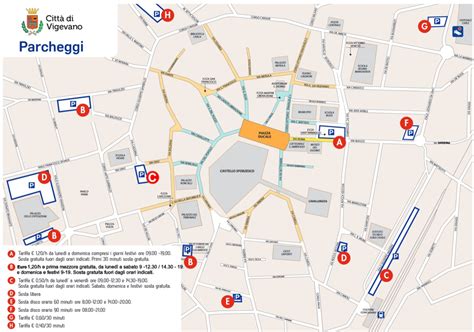 Mappa delle zone di parcheggio a pagamento e parcheggi di scambio a Roma