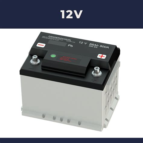 Batteria da 12V in un vano motore