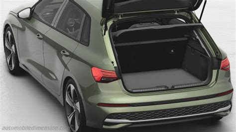 Schema del bagagliaio Audi A3 Sportback con doppio fondo