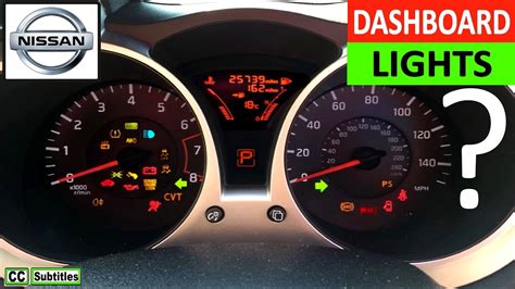 Nissan Juke dashboard with warning lights
