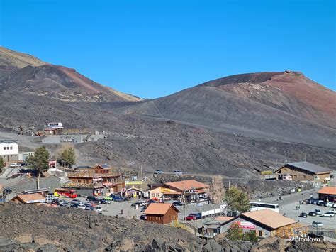 Panoramica del Rifugio Sapienza con l'Etna sullo sfondo