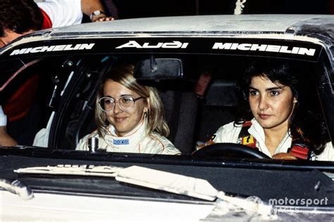 Michèle Mouton e Fabrizia Pons con l'Audi quattro