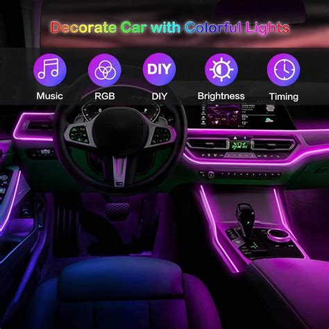 Schema dell'illuminazione ambiente a LED in un'auto