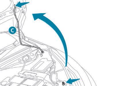 Immagine di una Peugeot 208 con il cofano aperto e il tecnico che controlla il livello del liquido refrigerante.