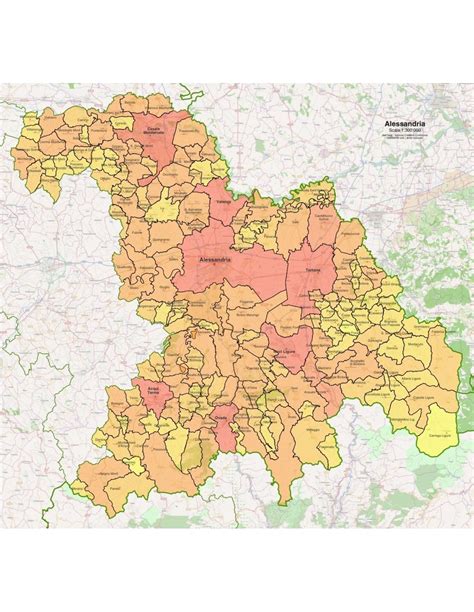 Mappa provincia di Alessandria