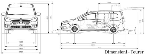 Dimensioni e capacità di carico del Mercedes Citan Furgone