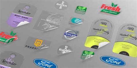 Diverse tipologie di adesivi trasparenti