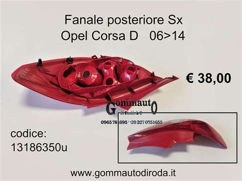 Schema fanale posteriore Opel Corsa D