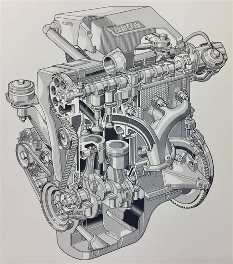 Schema motore 1.1 Fire della Fiat 600