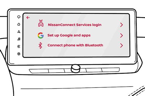 Interfaccia dell'app NissanConnect Services su smartphone